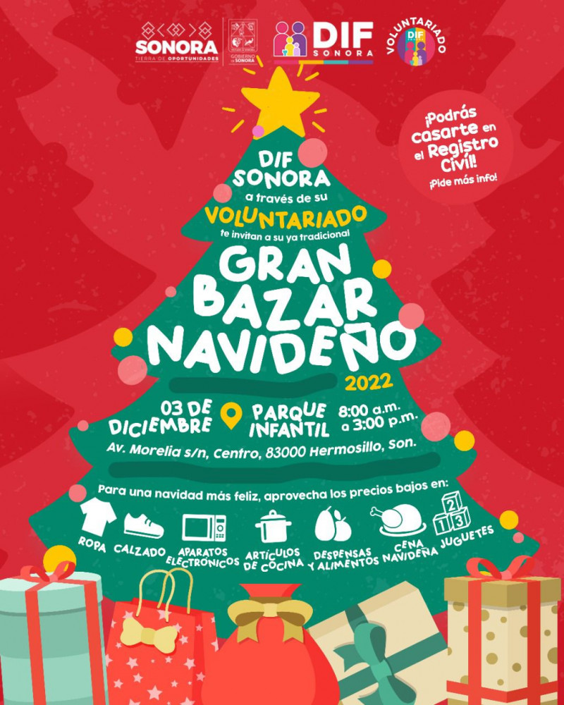 Invita Gobierno de Sonora al tradicional Bazar Navideño 2022
