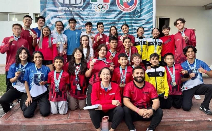Brillan karatecas sonorenses con 33 medallas en selectivo hacia el Campeonato Centroamericano y del Caribe