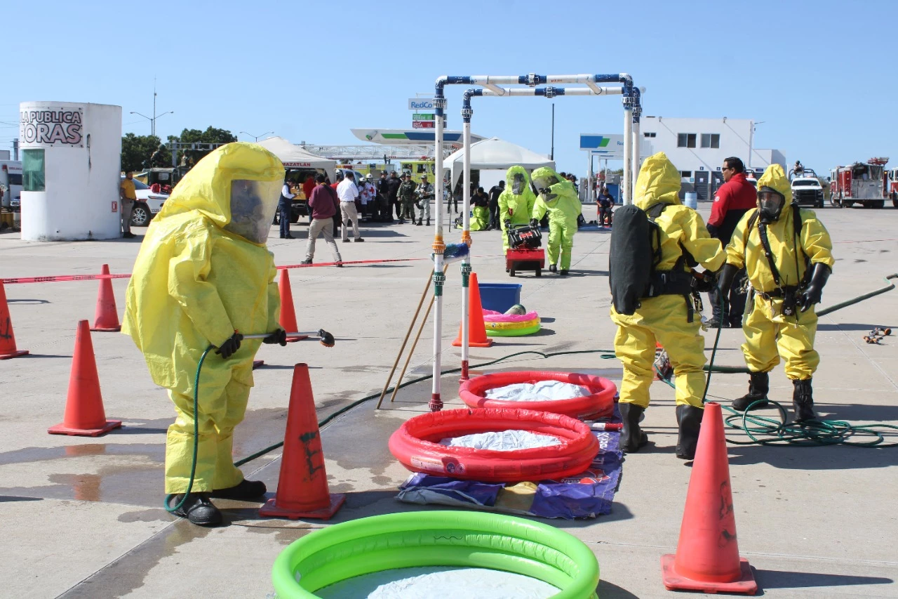 Protección Civil realiza simulacro en atención en materiales peligrosos