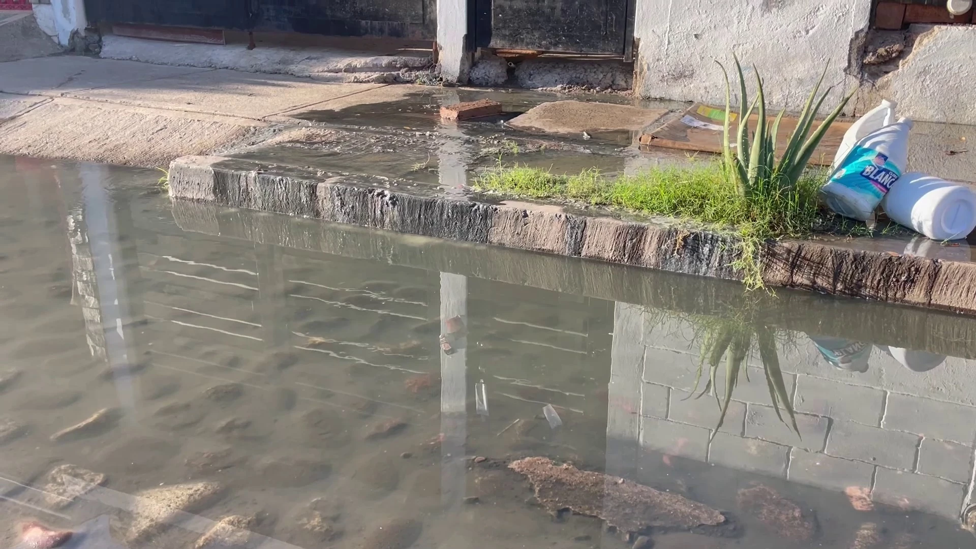 Vecinos del Fraccionamiento Fuentes del Valle de Mazatlán exigen solución a problema de drenaje