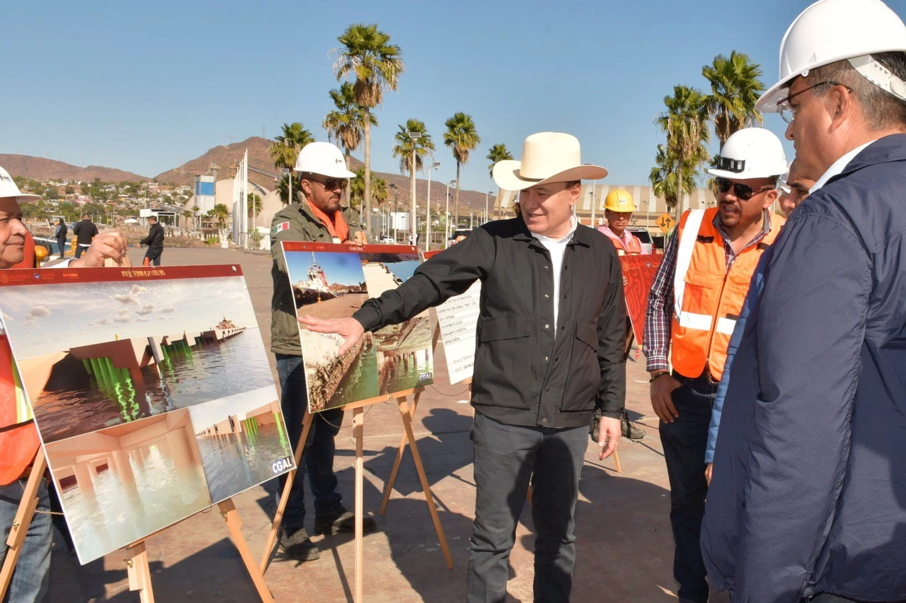 Supervisa gobernador Alfonso Durazo avances de la modernización del puerto de Guaymas