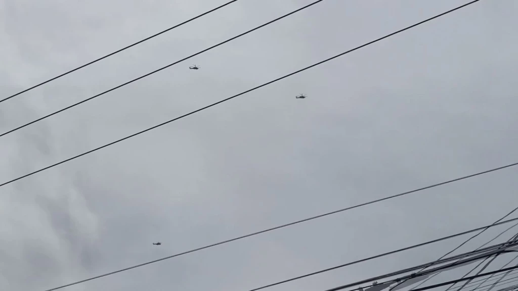 Helicópteros de las fuerzas armadas de nuevo sobrevuelan Culiacán