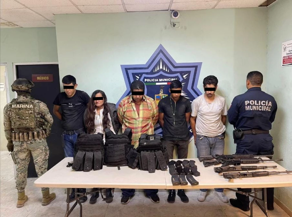 Detenidos en Cajeme 5 generadores de violencia con armas de alto poder y equipo táctico: SSPM