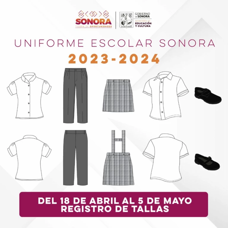 Invita Gobierno de Sonora a realizar registro de tallas de uniformes escolares