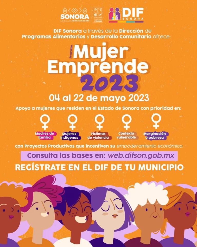 Inicia Gobierno de Sonora registro para proyectos productivos Mujer Emprende y Yo Puedo