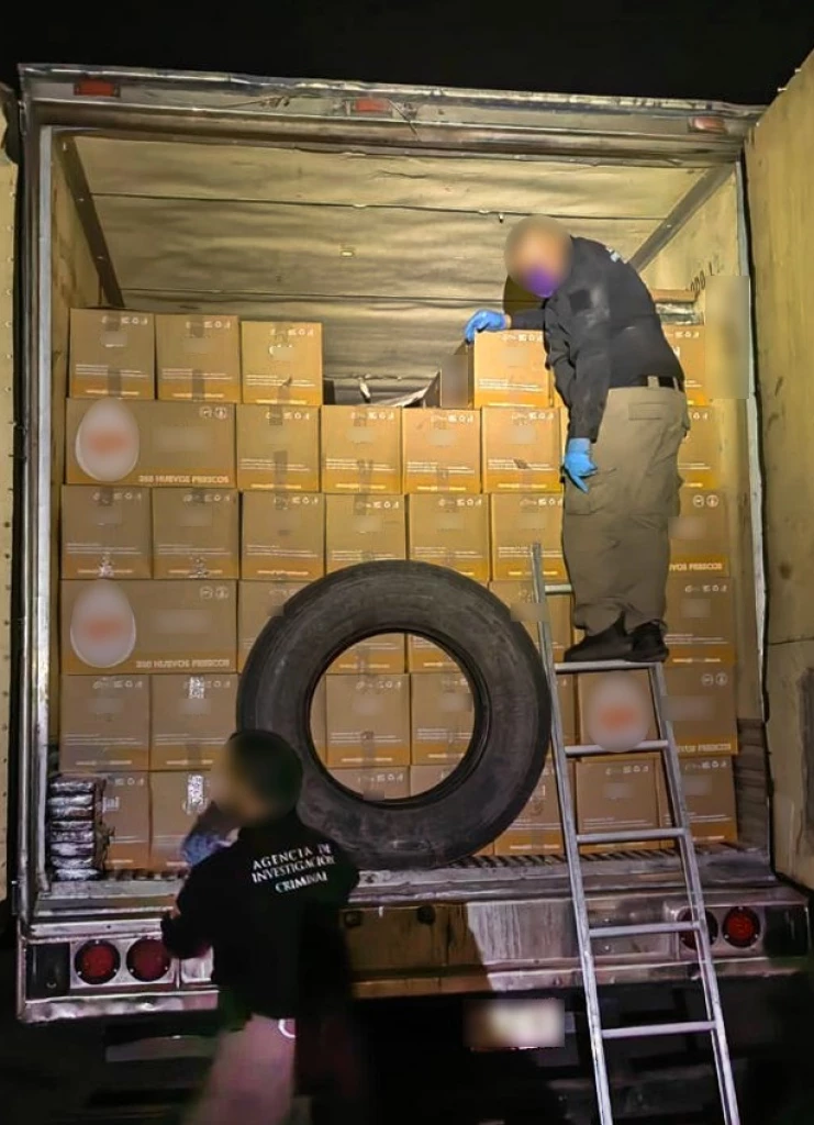Decomisa Mesa de Seguridad 16 kilos de fentanilo ocultos en cajas de huevo