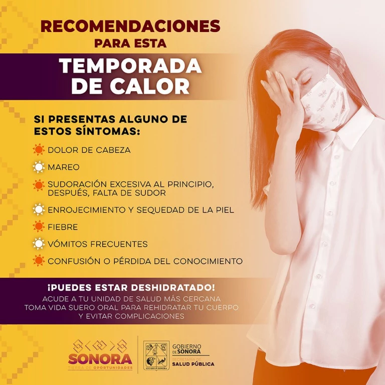 Sonora mantiene registro sin fallecimientos por enfermedades asociadas a temporada de calor