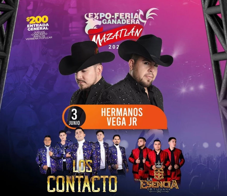 “Los Contacto” se presentarán en la Expo Feria Ganadera Mazatlán 2023