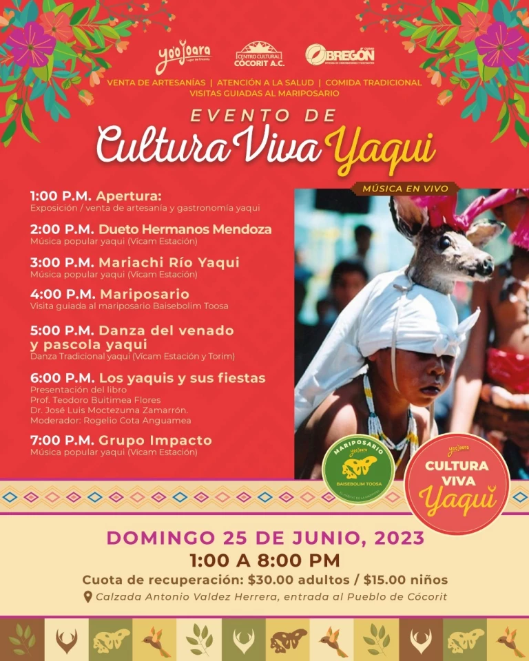 Se presentará el libro “Los Yaquis y sus fiestas” en el Viva Yaqui este 25 de junio en el Yo´o Joara