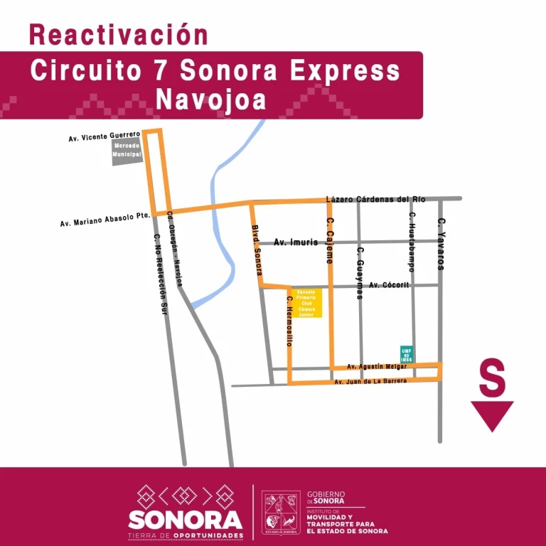 Reactivan línea “Circuito 7 Sonora Express” en Navojoa