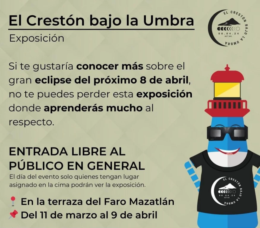 Faro Mazatlán invita a su exposición acerca de los eclipses