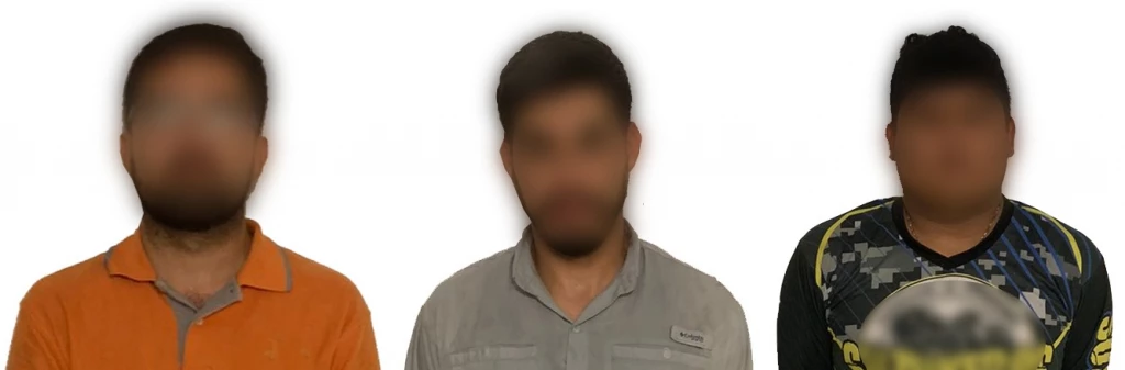 Tres civiles son asegurados por Policías Estatales al intentar ingresar a un domicilio