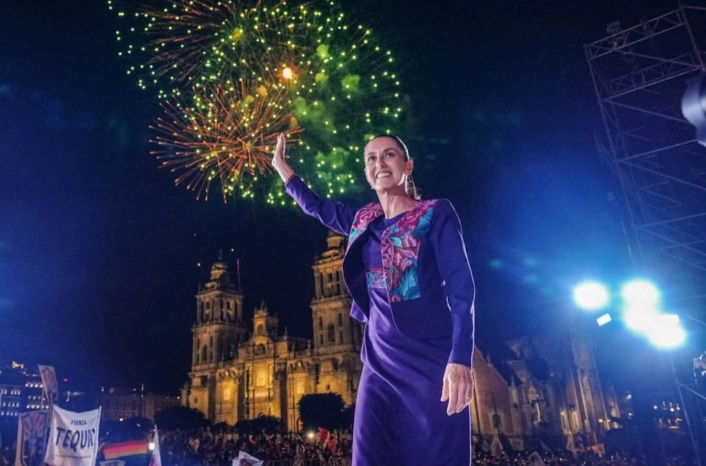 Desde el Zócalo de la CDMX, Claudia Sheinbaum celebró su triunfo como primera presidenta de México
