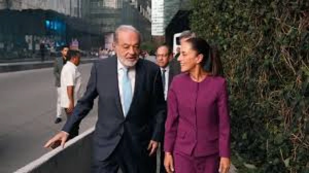 Carlos Slim contento con triunfo de Sheinbaum