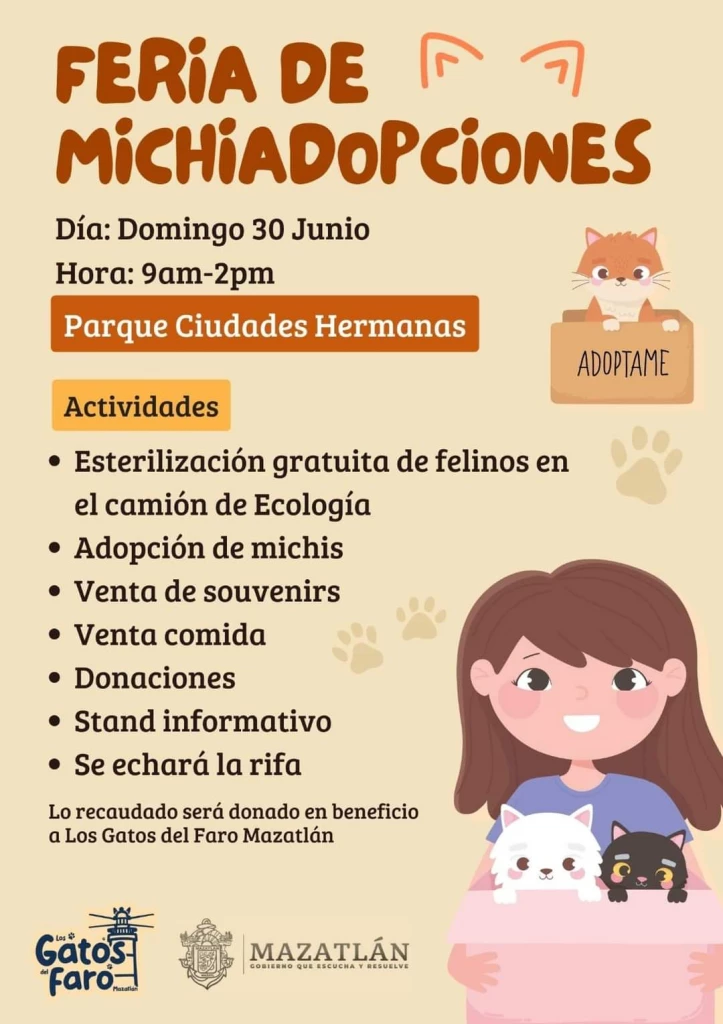 ¿Quieres adoptar un gatito? Visita la Feria de Michiadopciones