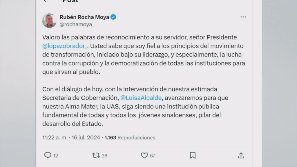 Rubén Rocha refrenda su compromiso con la UAS como un pilar del desarrollo
