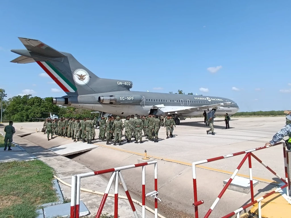 Arriban 200 elementos de las fuerzas especiales del Ejército Mexicano a Base Aérea Militar de Bachigualato