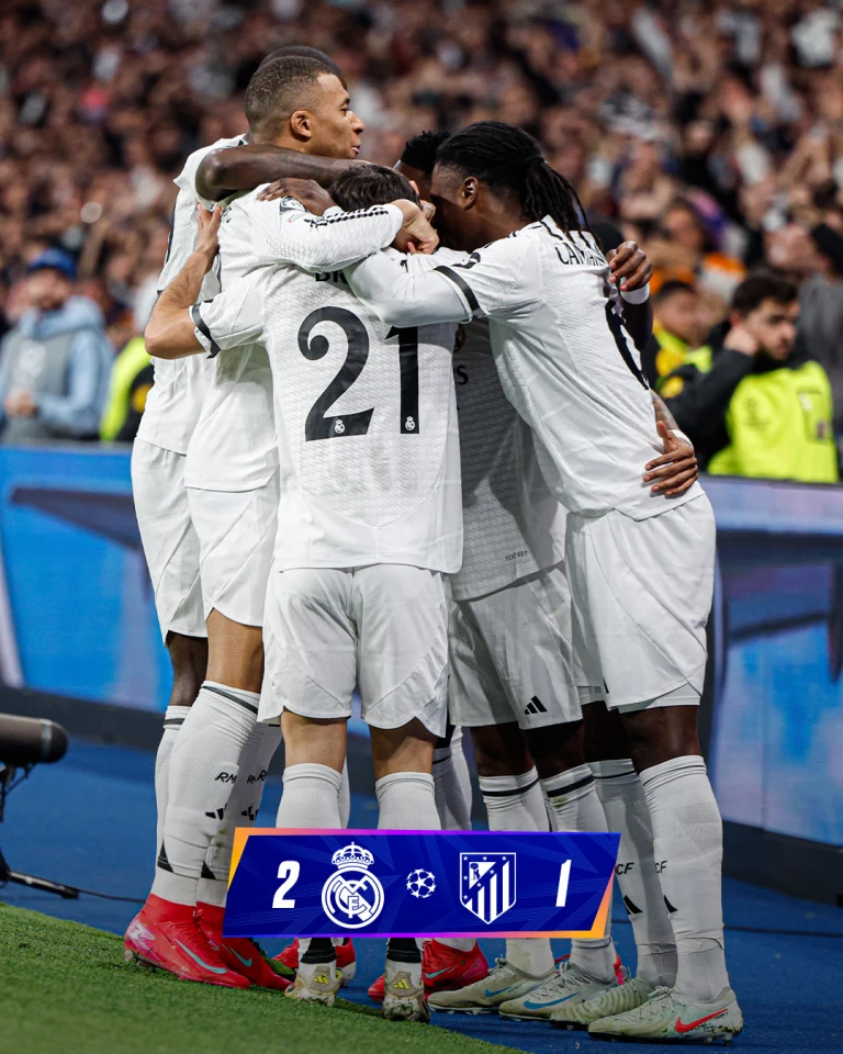 Madrid domino en casa ante un atletico aguerrido