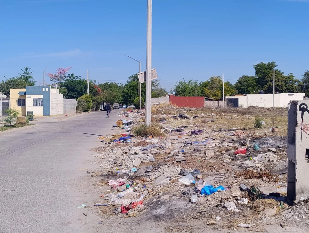 ¡Basurero! Reportan predios completamente contaminados en Las Flores