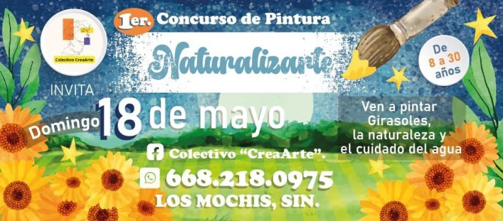 Colectivo “CreArte” invita al Primer concurso de pintura “Naturalizarte” en Los Mochis