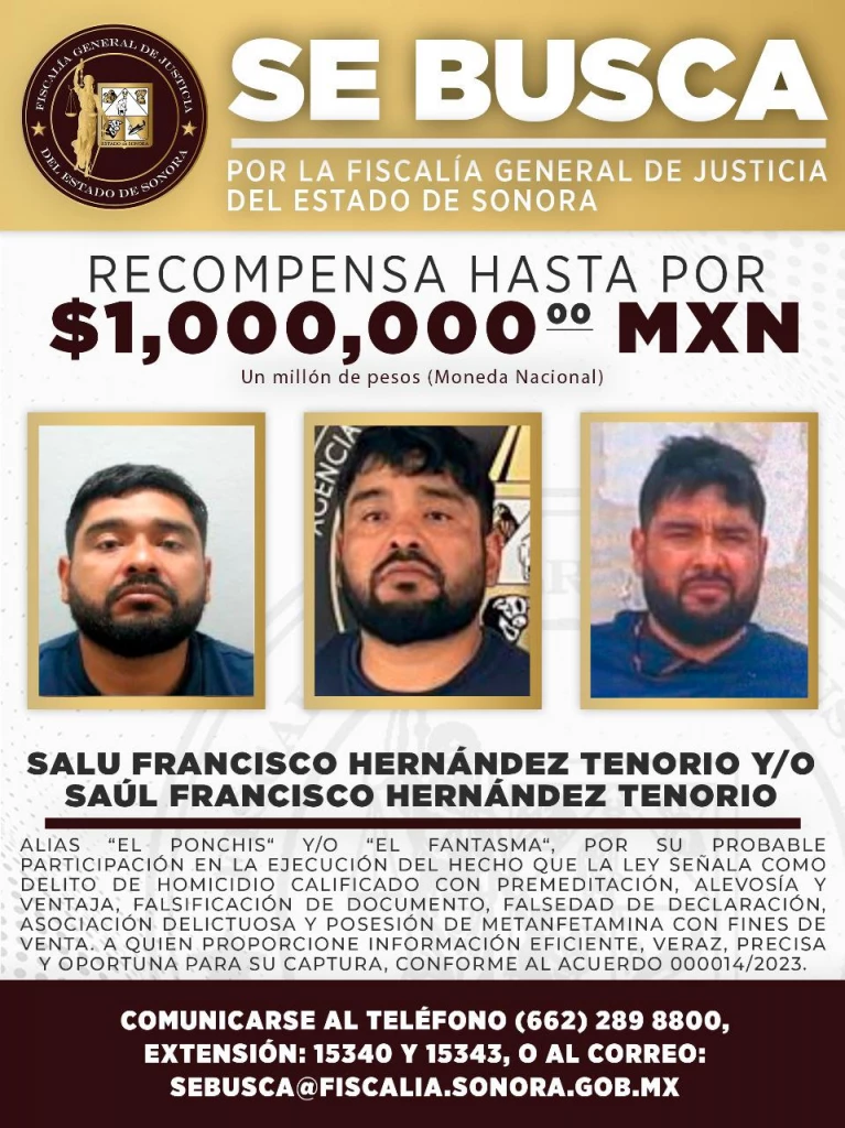 Operativo en marcha y recompensa para la recaptura de “El Ponchis” tras su evasión del Cereso 1