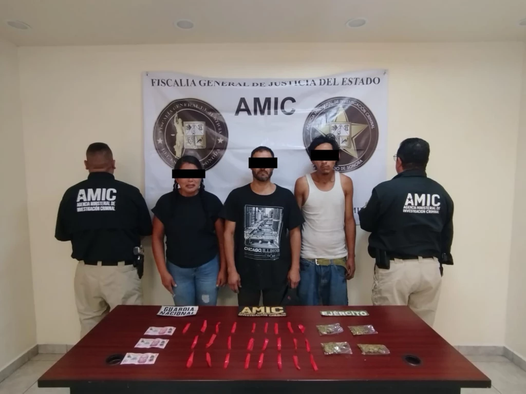 Aseguran a tres personas en cateo por narcomenudeo en San Luis Río Colorado