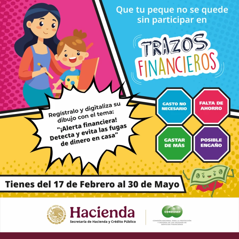 Condusef convoca a participar en la novena edición del concurso de dibujo y pintura infantil “Trazos Financieros”
