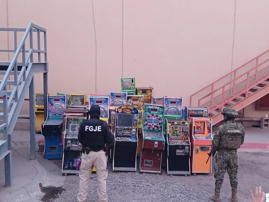En operativo conjunto, son aseguradas 37 máquinas tragamonedas en Ciudad Obregón
