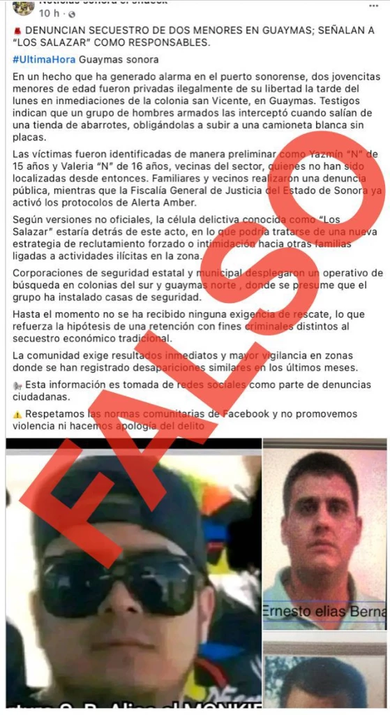 FGJES desmiente rumores sobre secuestros de menores en Hermosillo y Guaymas