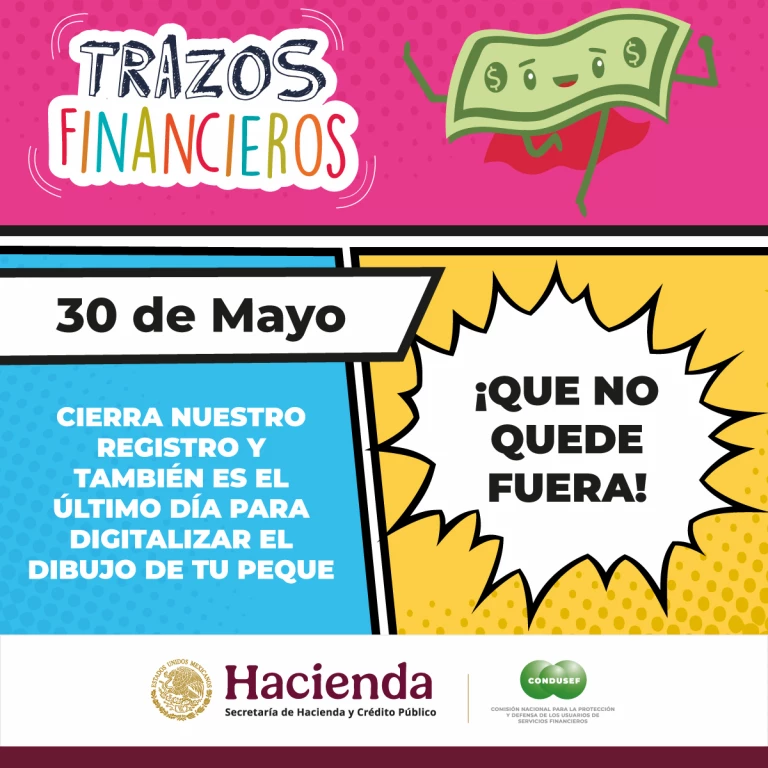 Este viernes cierra la convocatoria del concurso de dibujo y pintura infantil “Trazos Financieros” de Condusef