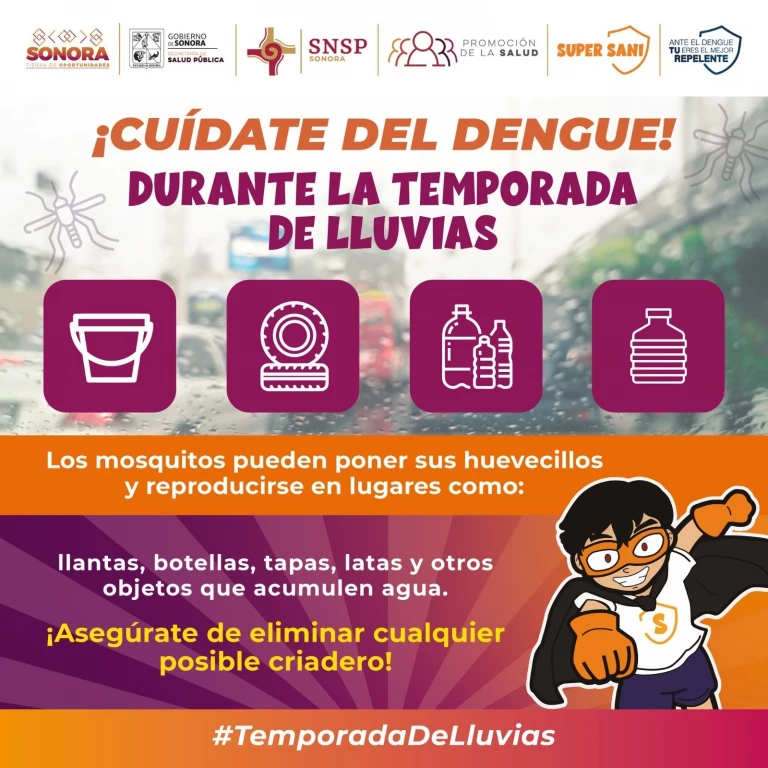Refuerzan medidas contra el dengue en Sonora ante la llegada de las lluvias