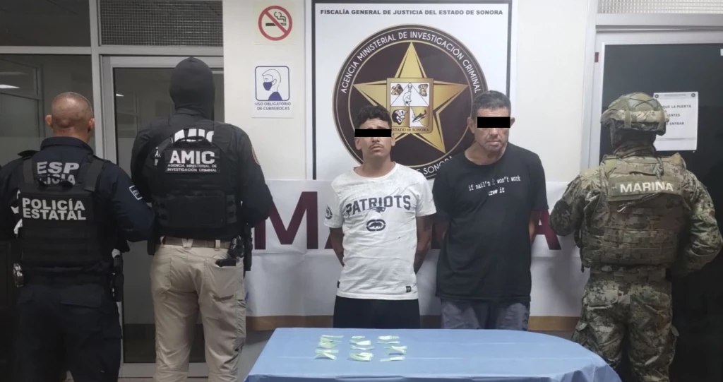 Operativo conjunto captura a dos sujetos con narcótico y vehículo robado