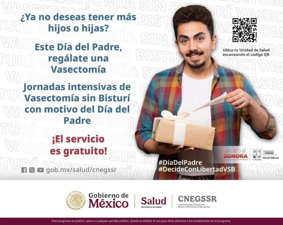 Promueve Gobierno de Sonora la vasectomía sin bisturí como método de planificación familiar