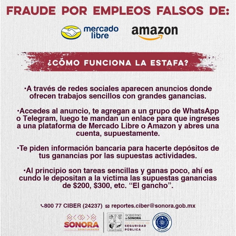 Advierten en Sonora sobre modalidad de fraude por empleos falsos