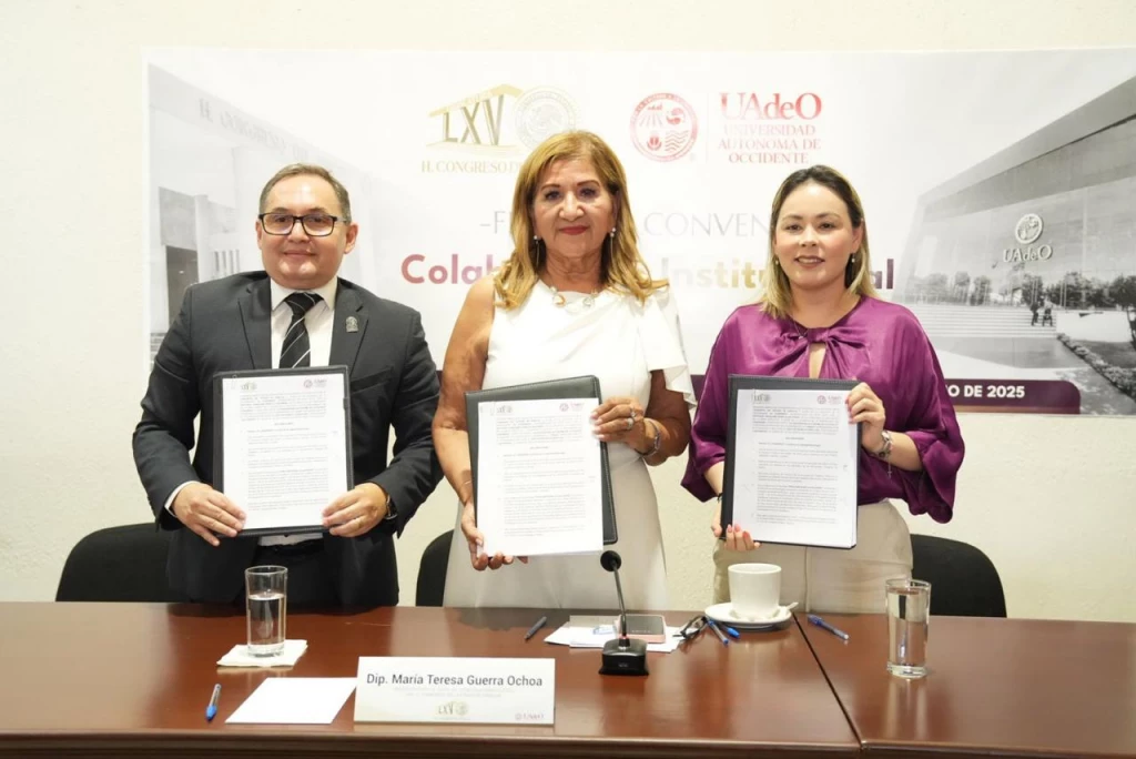 Firma de convenio de colaboración, Congreso de Sinaloa y UAdeO