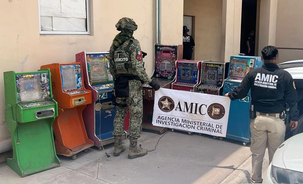 Aseguran máquinas tragamonedas en operativo conjunto en Cajeme