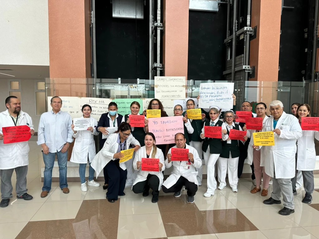 Se manifiestan trabajadores del IMSS-BIENESTAR Sinaloa