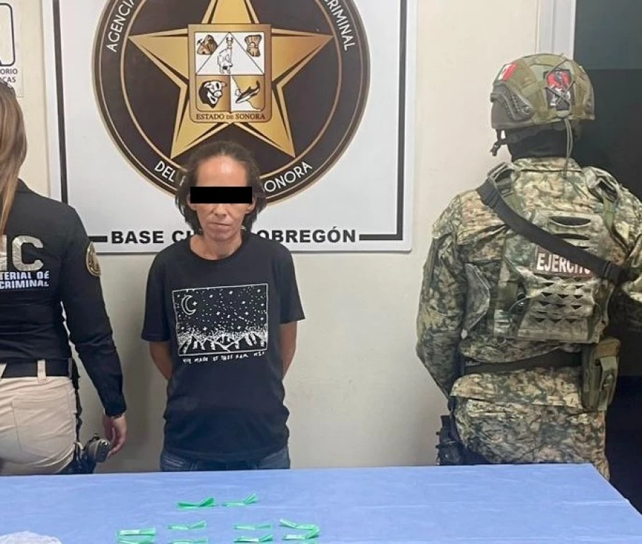 Droga asegurada y mujer detenida en cateos positivos contra el narcomenudeo en Ciudad Obregón