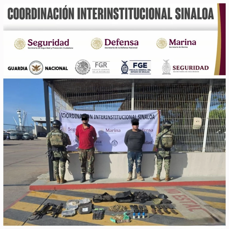 Fuerzas Armadas detienen a 2 civiles y aseguran armas en Concordia