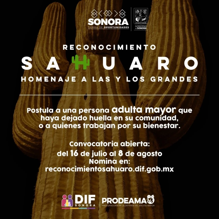 Invitan a nominar a personas mayores destacadas en el Reconocimiento Sahuaro 2025