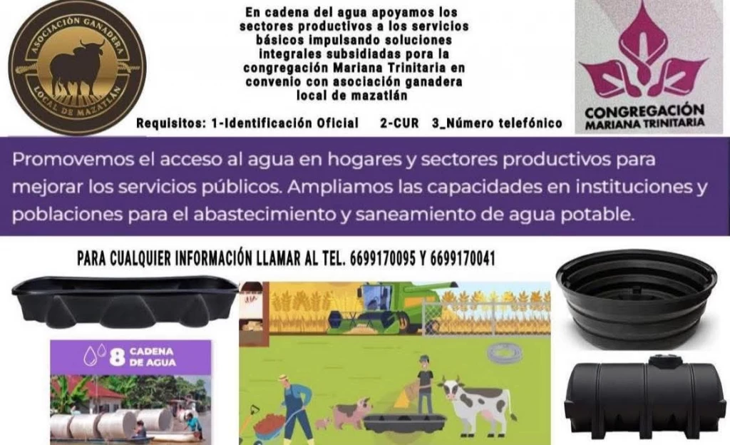 Asociación Ganadera Local de Mazatlán invita a aprovechar programa de acceso al agua