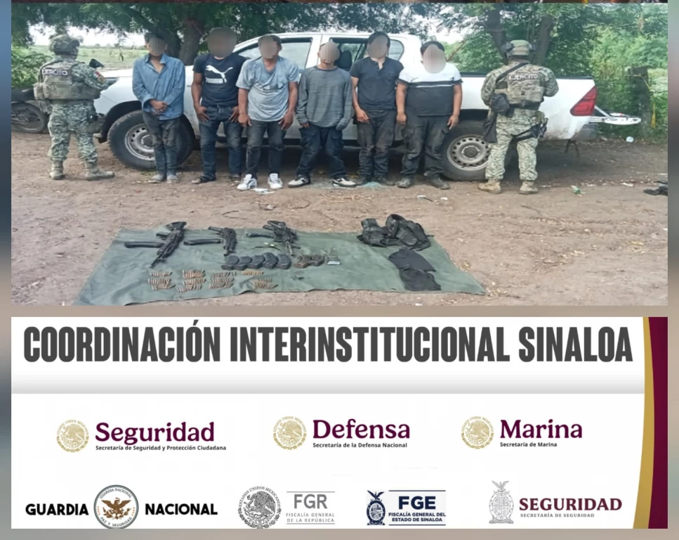 Detienen a 6 hombres, y liberan 2 personas privadas de la libertad