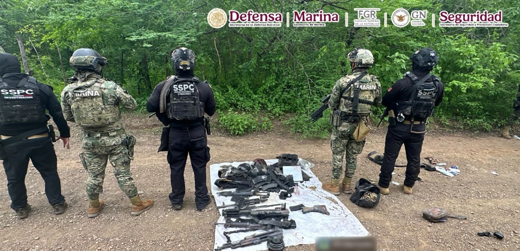 Fuerzas Armadas detienen a 10 sujetos y aseguran armamento y droga tras diferentes acciones en Sinaloa