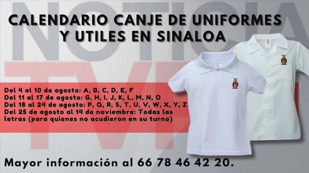 Inicia el canje de uniformes y útiles gratuitos en Sinaloa