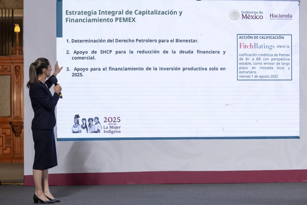 PEMEX sale solito en sus deudas en el 2027  dice Sheinbaum