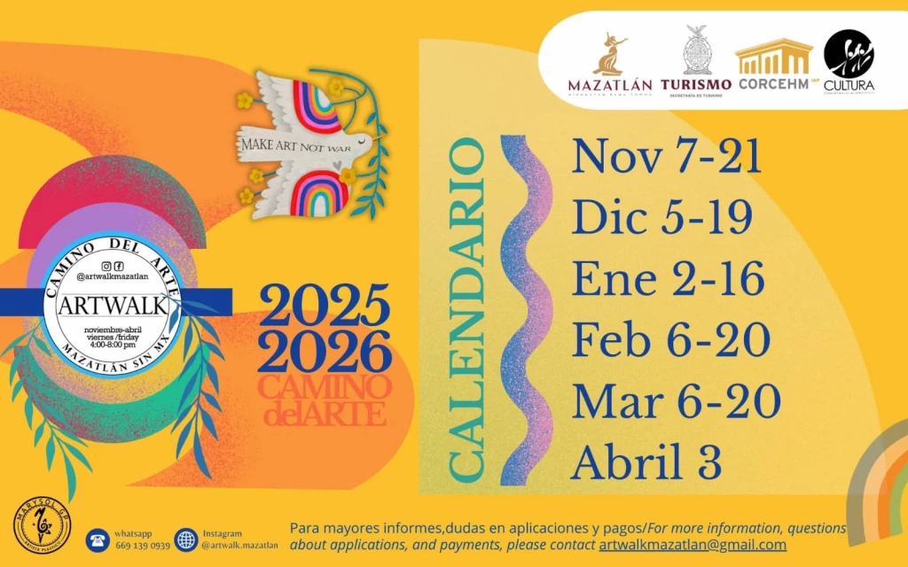 Ya comenzó la convocatoria de ARTWALK “Camino al Arte” en Mazatlán
