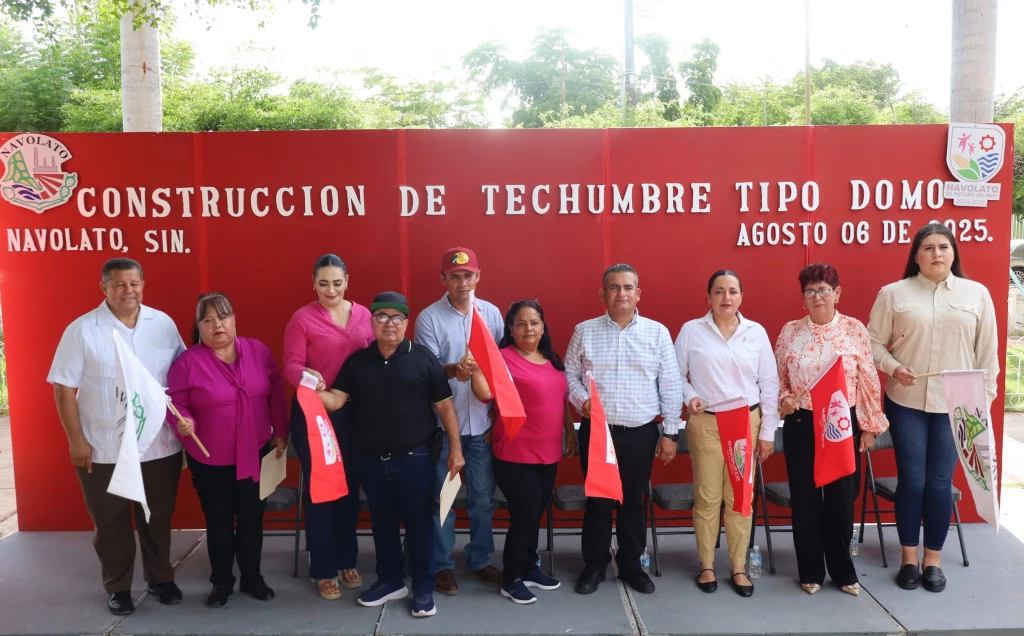 Encabeza el Alcalde de Navolato el inicio de la construcción de techumbre en plazuela