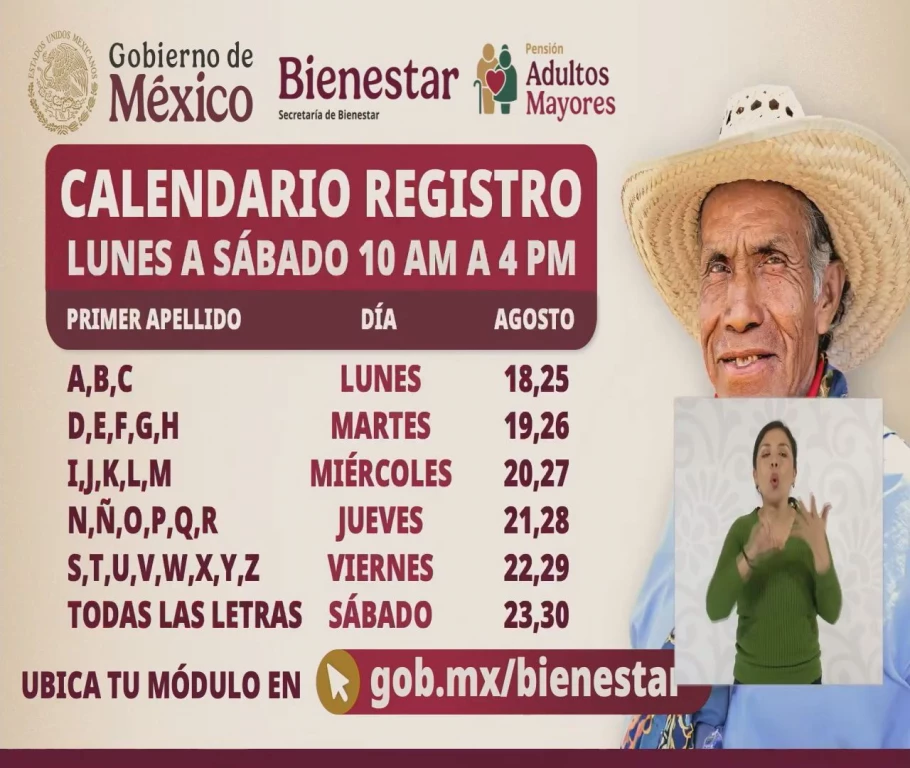 Inicia el registro para adultos de 65 años de edad