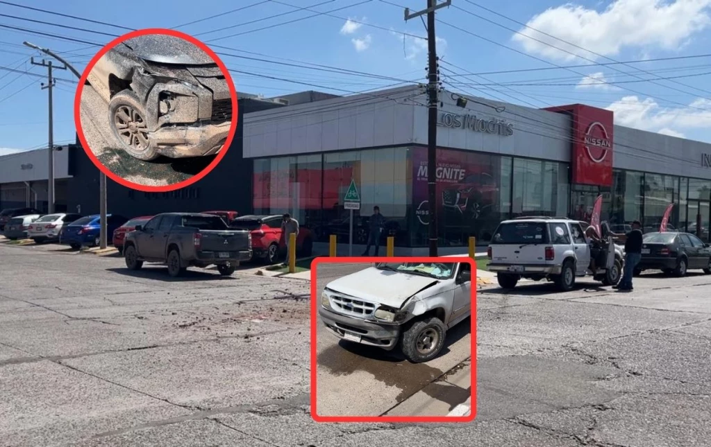 Cuantiosos daños materiales deja choque en el Centro de Los Mochis