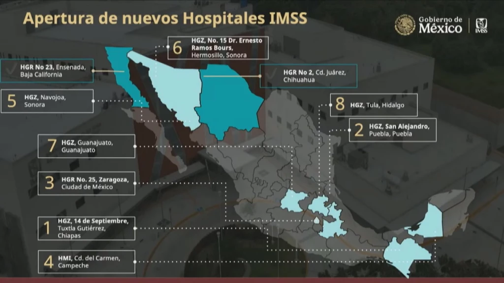Se avanza en la construcción de 8 hospitales IMSS